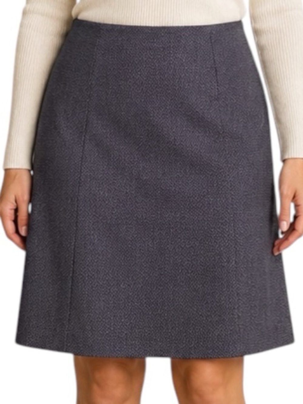 Coldwater Creek Chevron A-Line Skirt Size 14 Gray Purple NWT